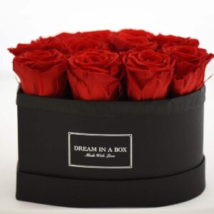 Dream a Little Dream - Scatola con rose rosse a forma di cuore
